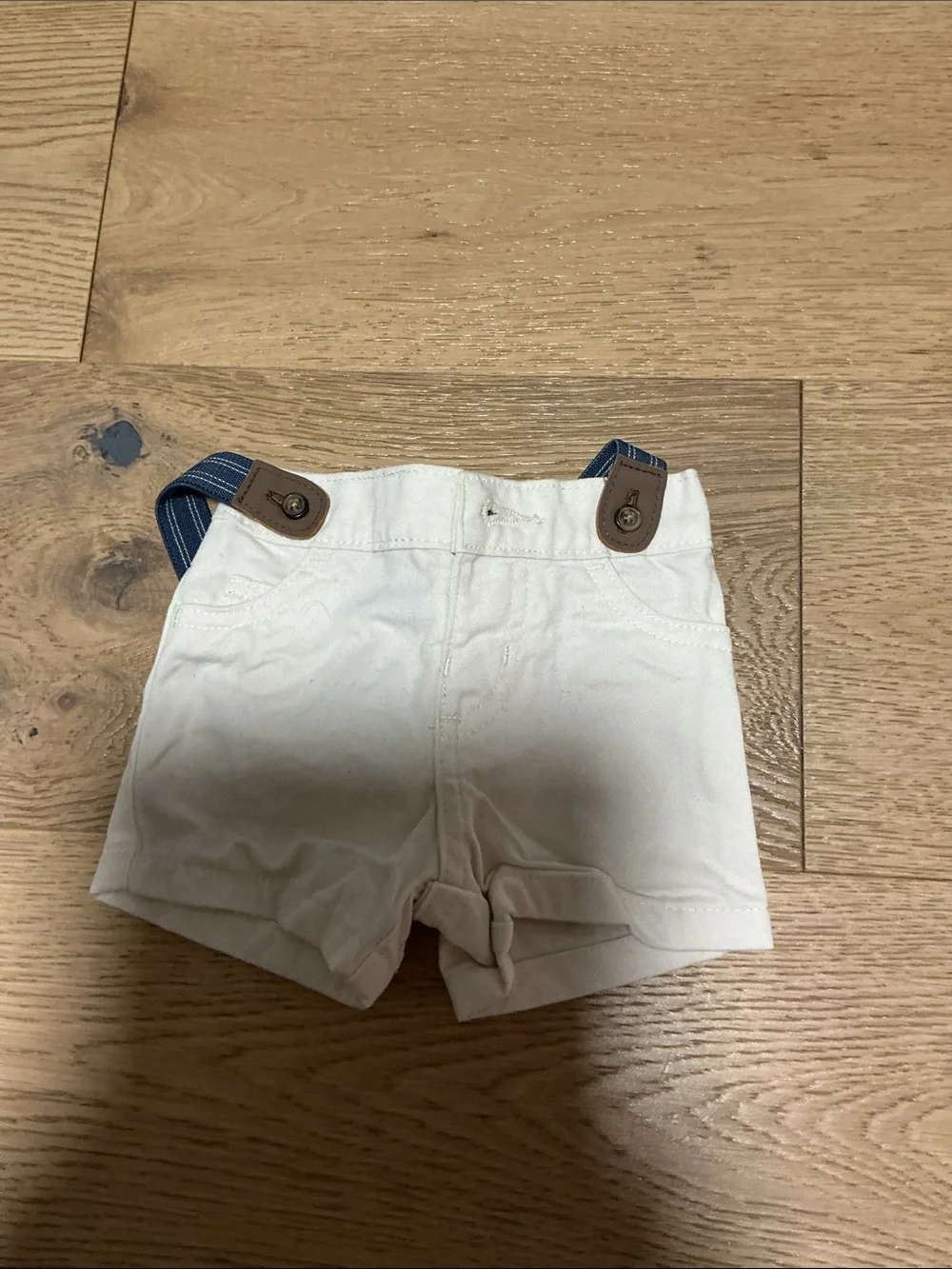 Carter's Light Pink Button-Front Bodysuit with Cream Shorts